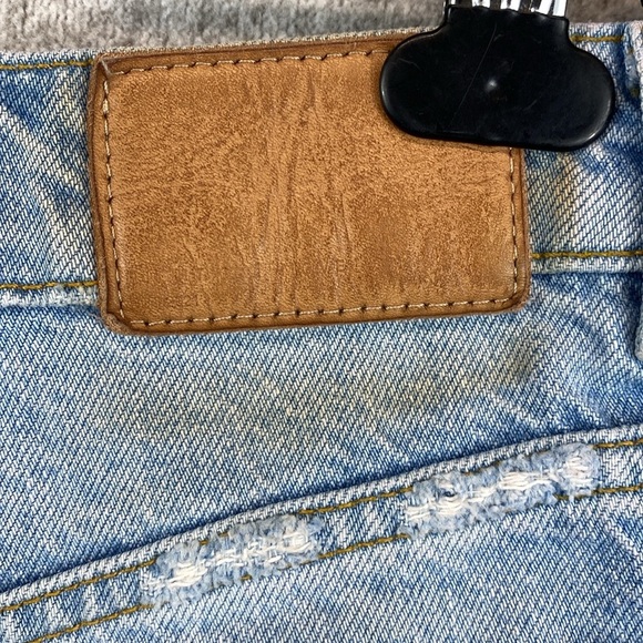 Zara The High Waist cut off shorts 100% cotton size 2 distressed y2k cowgirl - Picture 7 of 11